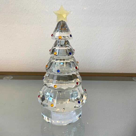 Jeweled Crystal Christmas Tree w/ Gold Star Topper 7.5in Luxe Holiday Decor NEW - Picture 12 of 13